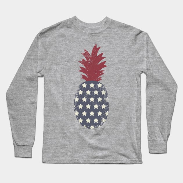 Patriotic Pineapple Long Sleeve T-Shirt by grantimus